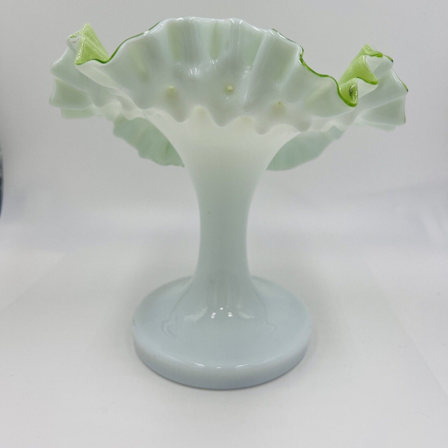 Victorian Jack in Pulpit Vase Dimpled Hand Blown Art Glass Antique Bohemian