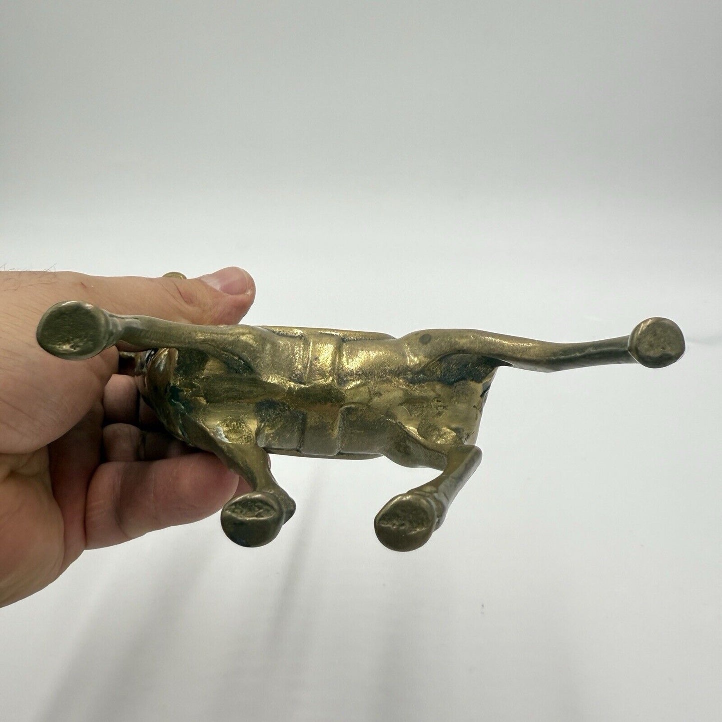 Vintage Brass Deer Statue Figurine Vastu Feng Shui 8” Candle Holder Christmas