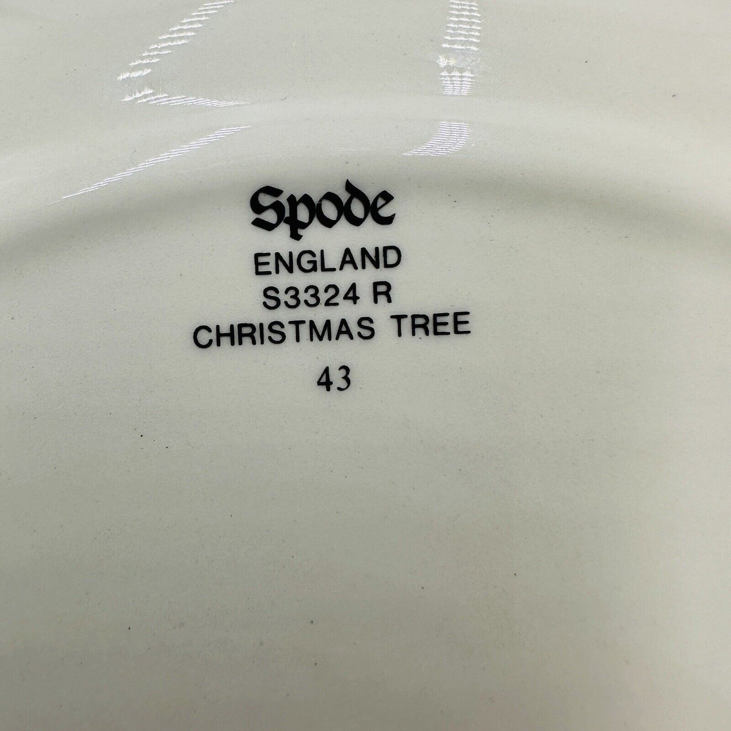 Spode One Tier Tidbit Tray Cookie Appetizer Plate 10 1/2in Christmas Tree