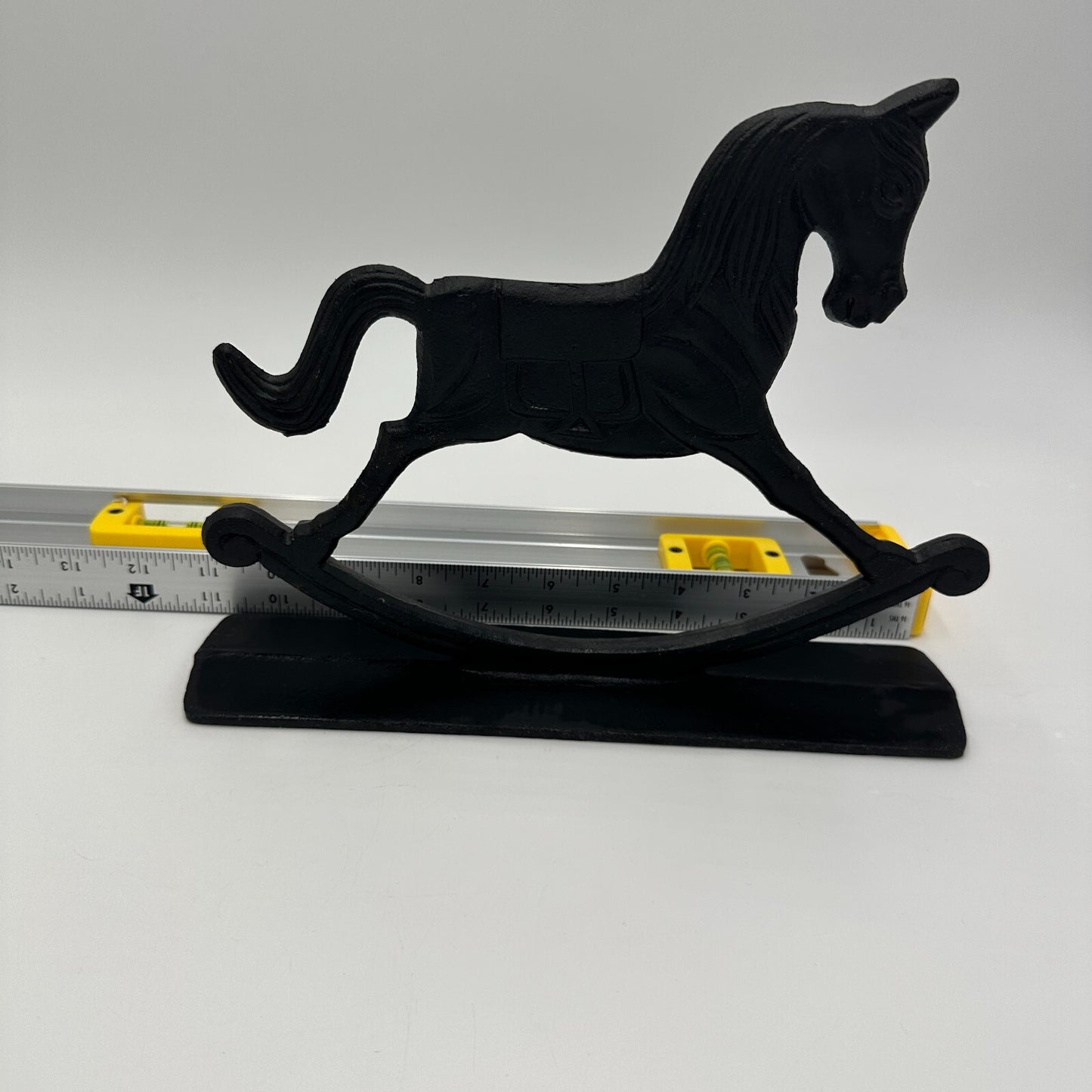 Rocking Horse Display Farmhouse Home Mancave Decor Metal Heavy 8 in Rustic