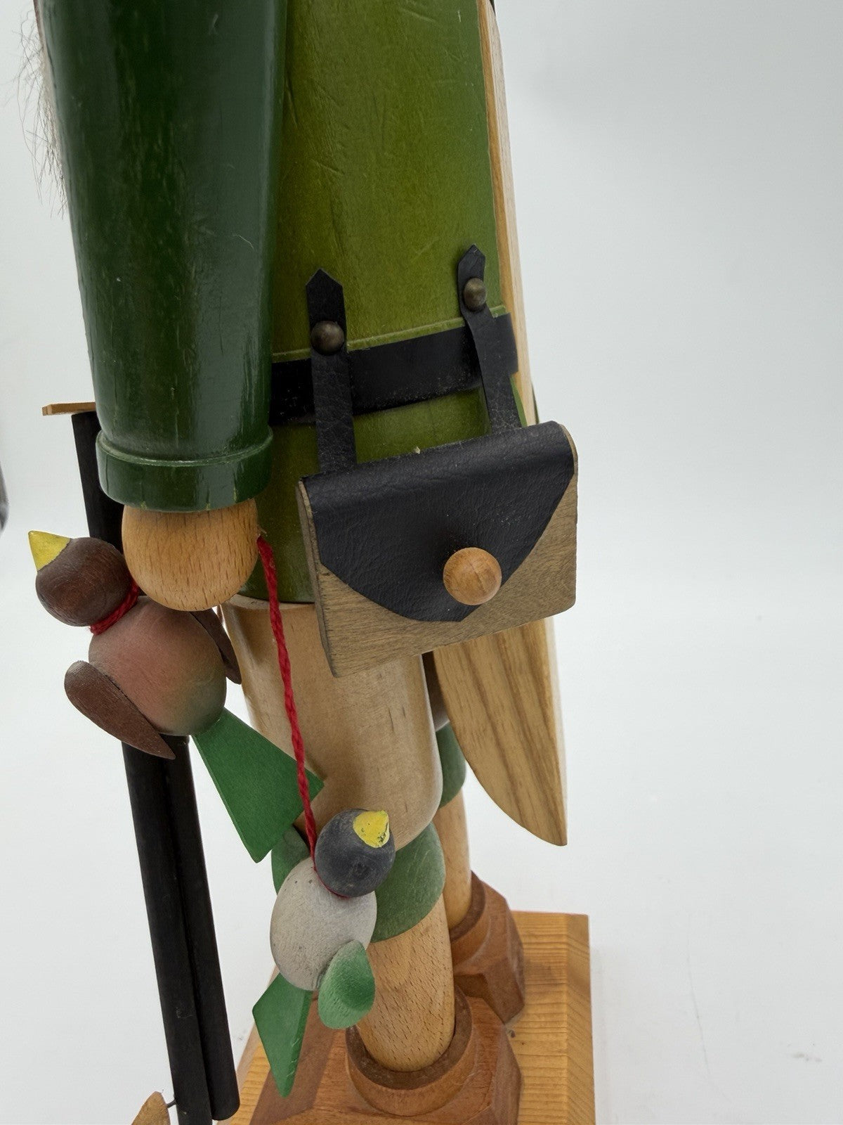 Authentic Steinbach Germany Wooden Bird Hunter 15" Nutcracker Painted Carved