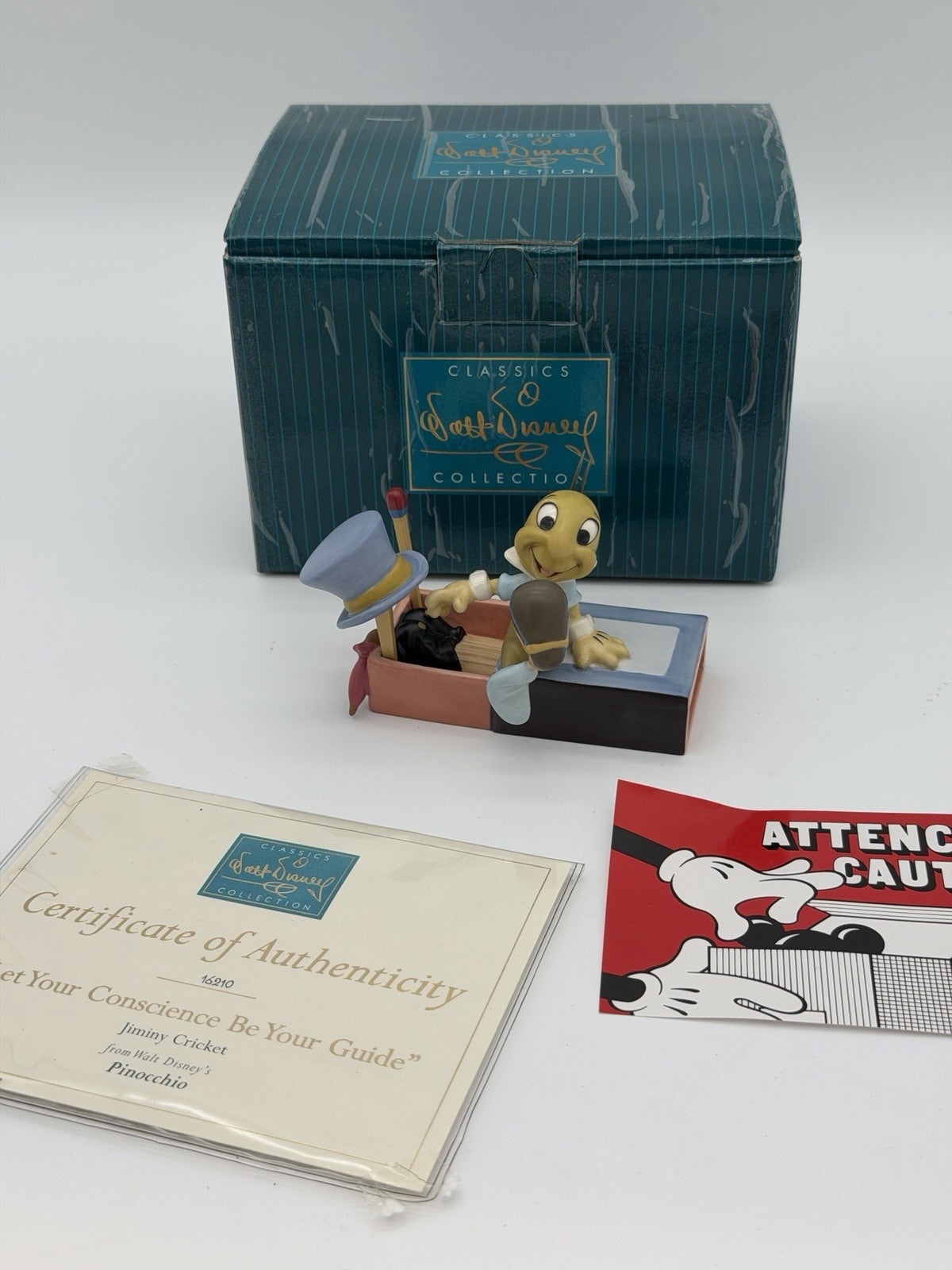 WDCC Disney Jiminy Cricket Figurine Let Your Conscience Be Guide New W/COA