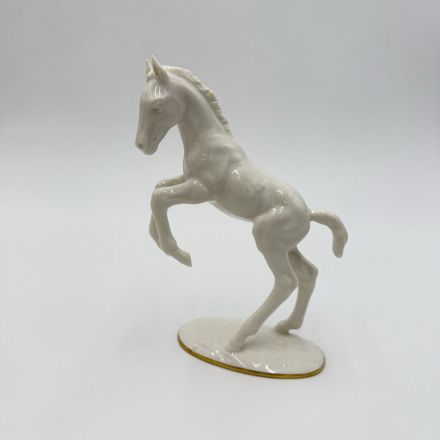 Hutschenreuther Leaping Foal White Porcelain Horse Figurine by Max Fritz 1940