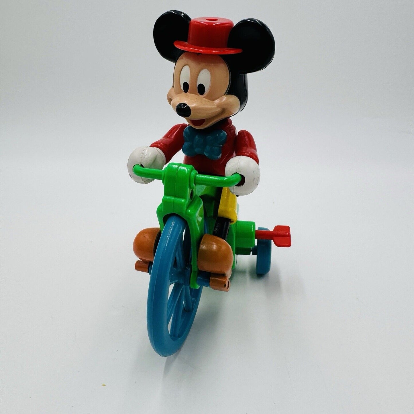 1970s Walt Disney Mickey Mouse Tricycle Musical Wind-up ILLCO Toys School Toy