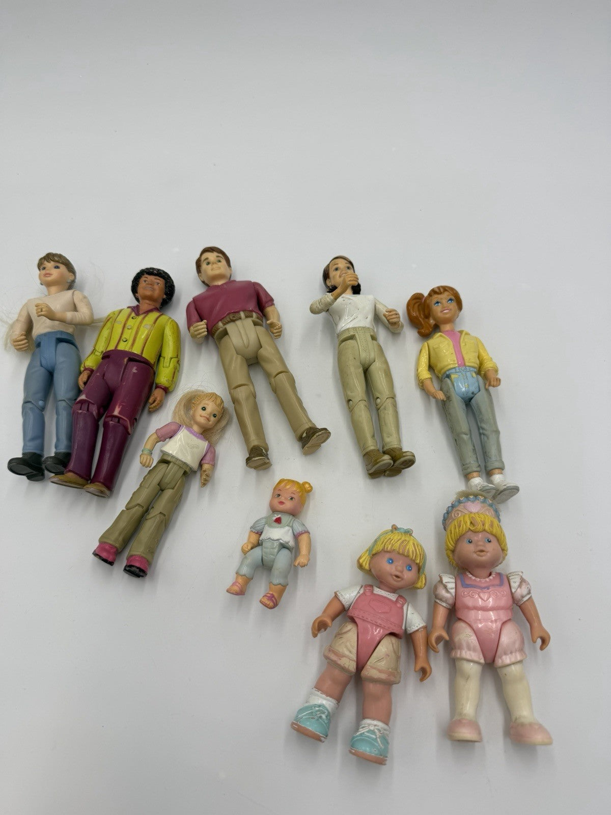 Fisher Price Loving Family Dolls 2000 Vintage 9 Pieces Dolls Action Figurines
