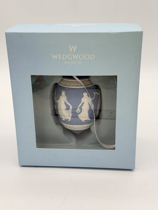 Wedgwood Jasperware Dancing Hours Blue/white Christmas Ornament