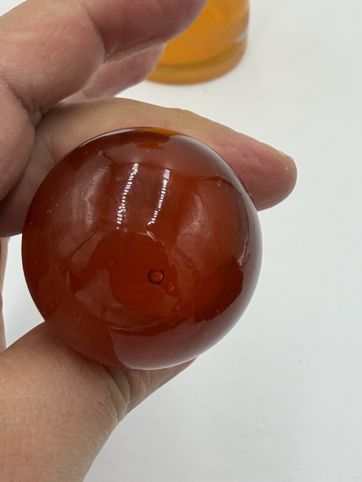 Vintage Blenko ? Art Glass Orange Tangerine Swirl Stripped Vase W/Lid Rare 10”H