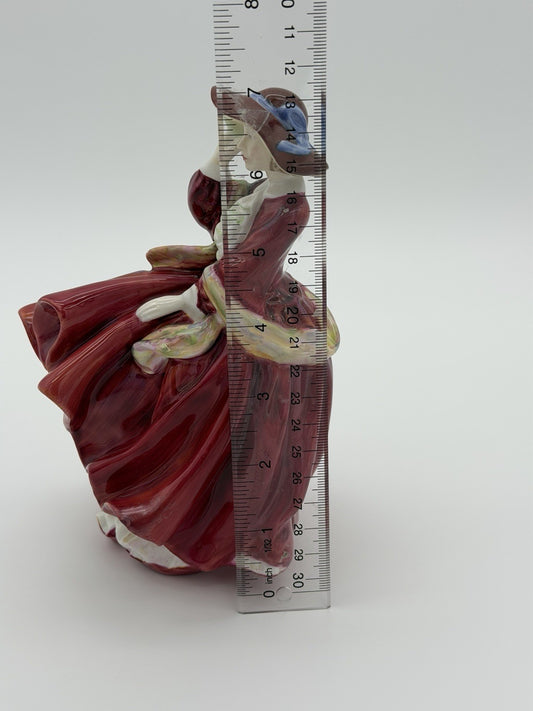 Royal Doulton England Porcelain Top of the Hill Lady Red Dress HN 1834 Figurine