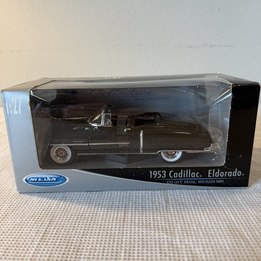 Welly 1953 Cadillac Eldorado 1/27 Collection Black Convertible Diecast Sealed