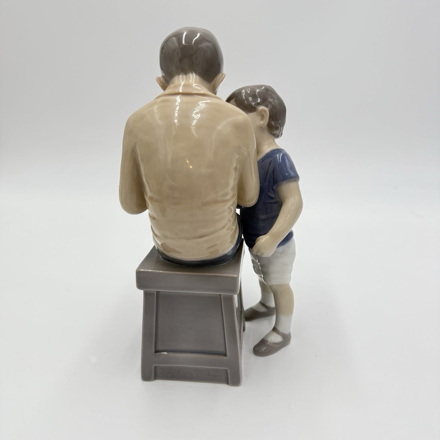 Bing and Grondahl Porcelain Denmark Figurine Tom & Willy No. 1648 Large Glossy