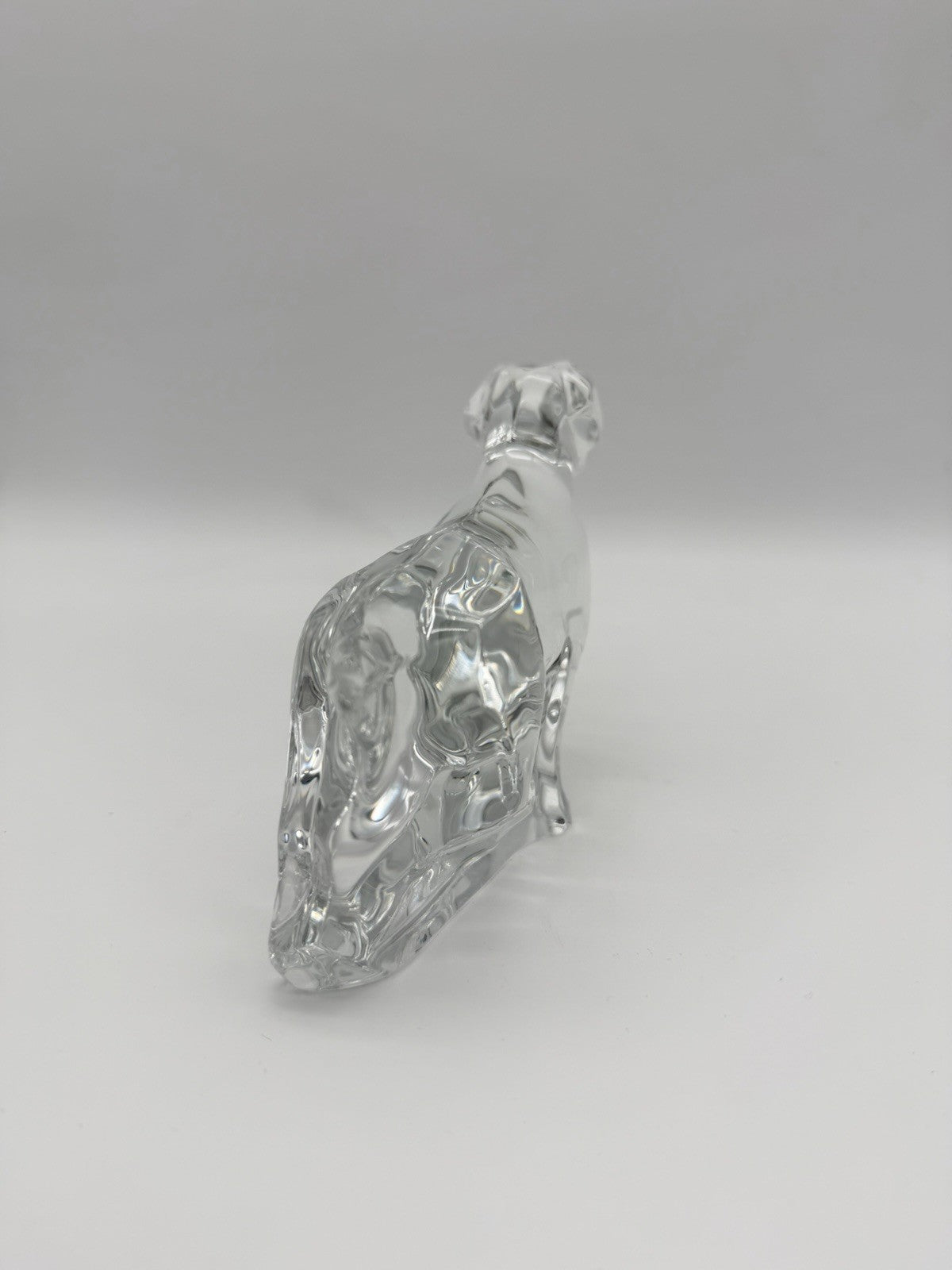 Baccarat France Crystal Clear Dog Labrador Retriever Figurine (Flawed)