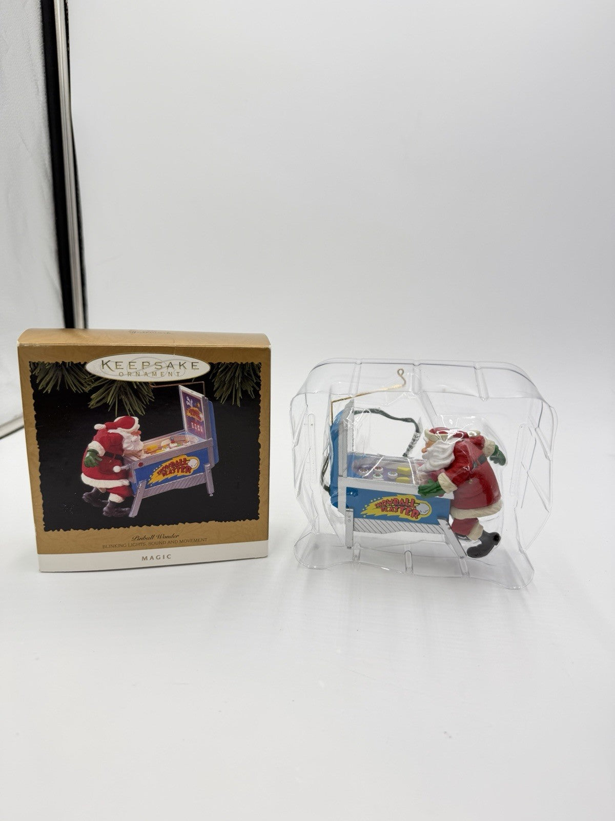 Vintage 1996 Hallmark Ornament Pinball Wonder Lights Sound Movement Tested Works