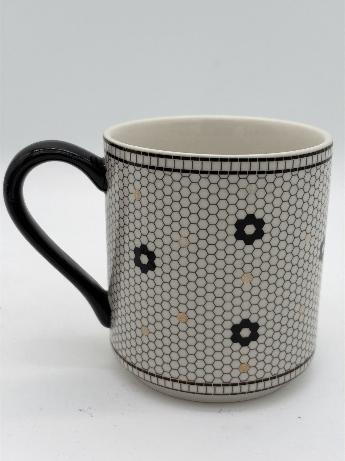 Anthropologie BISTRO TILED MARGOT Mug Cup Tea Coffee Monogrammed Letter R