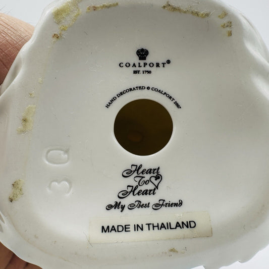 Coalport Porcelain England Heart To Heart Collection To My Friend Fisgurine 5in