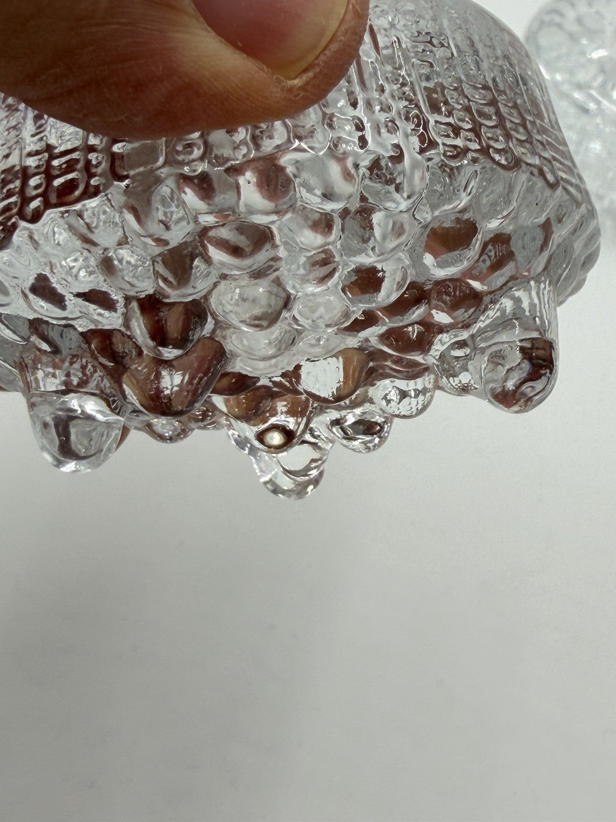 Iittala Crystal  Finland Ultima Thule Pat Wirkkala Design Candle Holders Hobnail