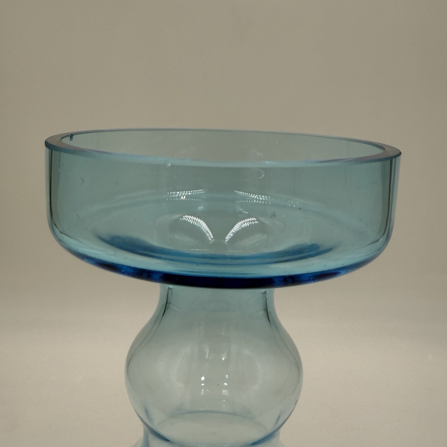 Nuutajarvi Oiva Toikka Blue Vase Finland 1960s 9" Multi shaped Vintage Art Glass