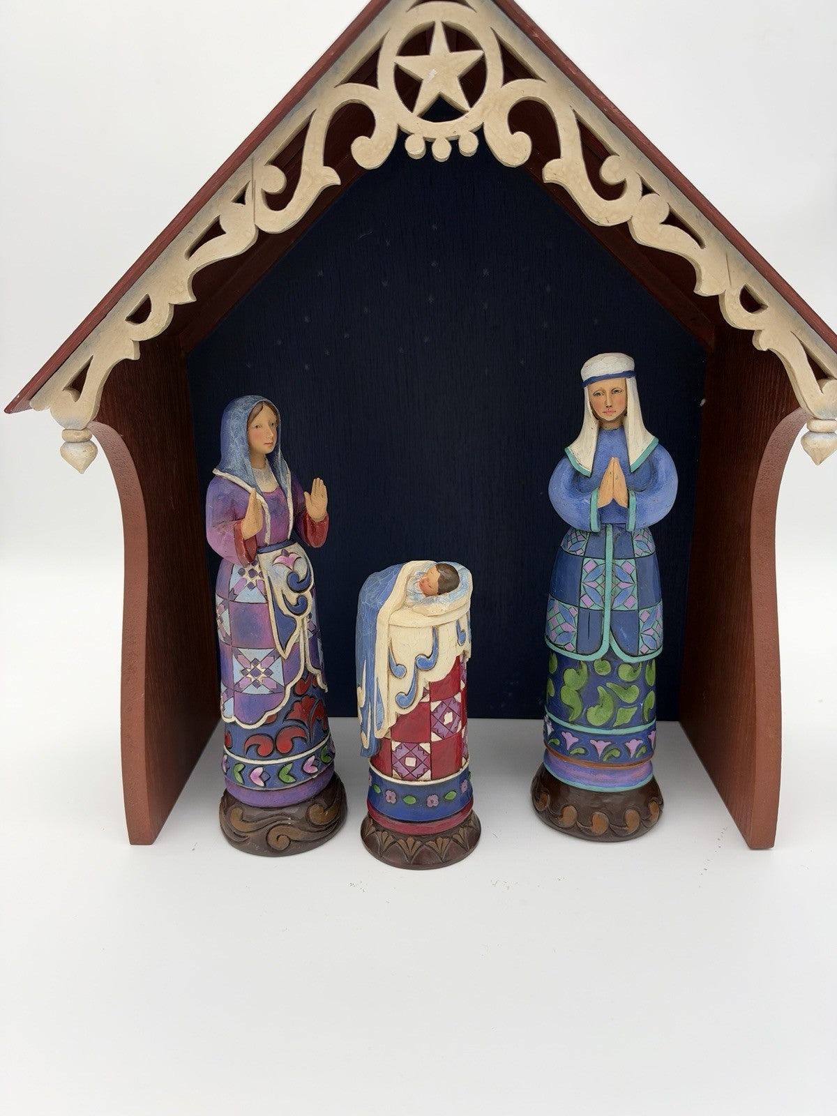 Jim Shore  Bethlehem's Miracle Heartwood Creek Nativity Figurines w Creche