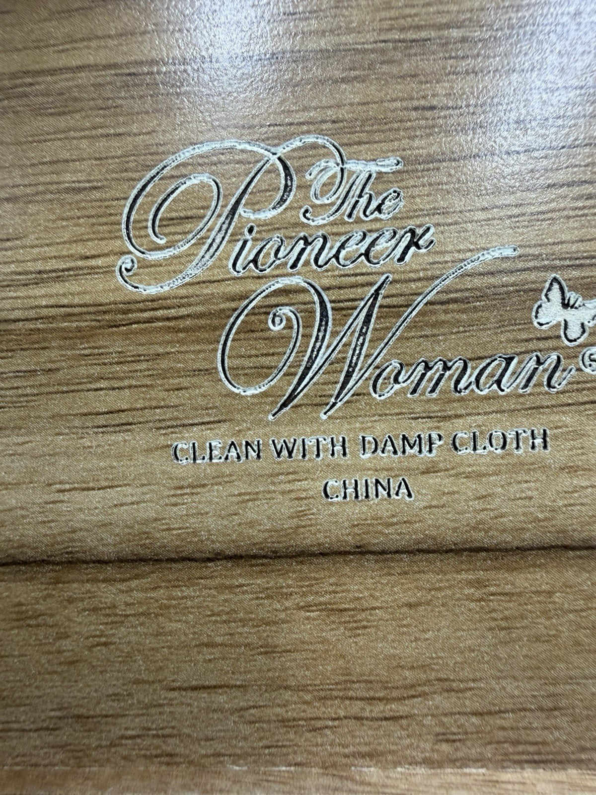 The Pioneer Woman FLORAL MEDLY Four Piece Condiment Set w/Wooden Tray Country