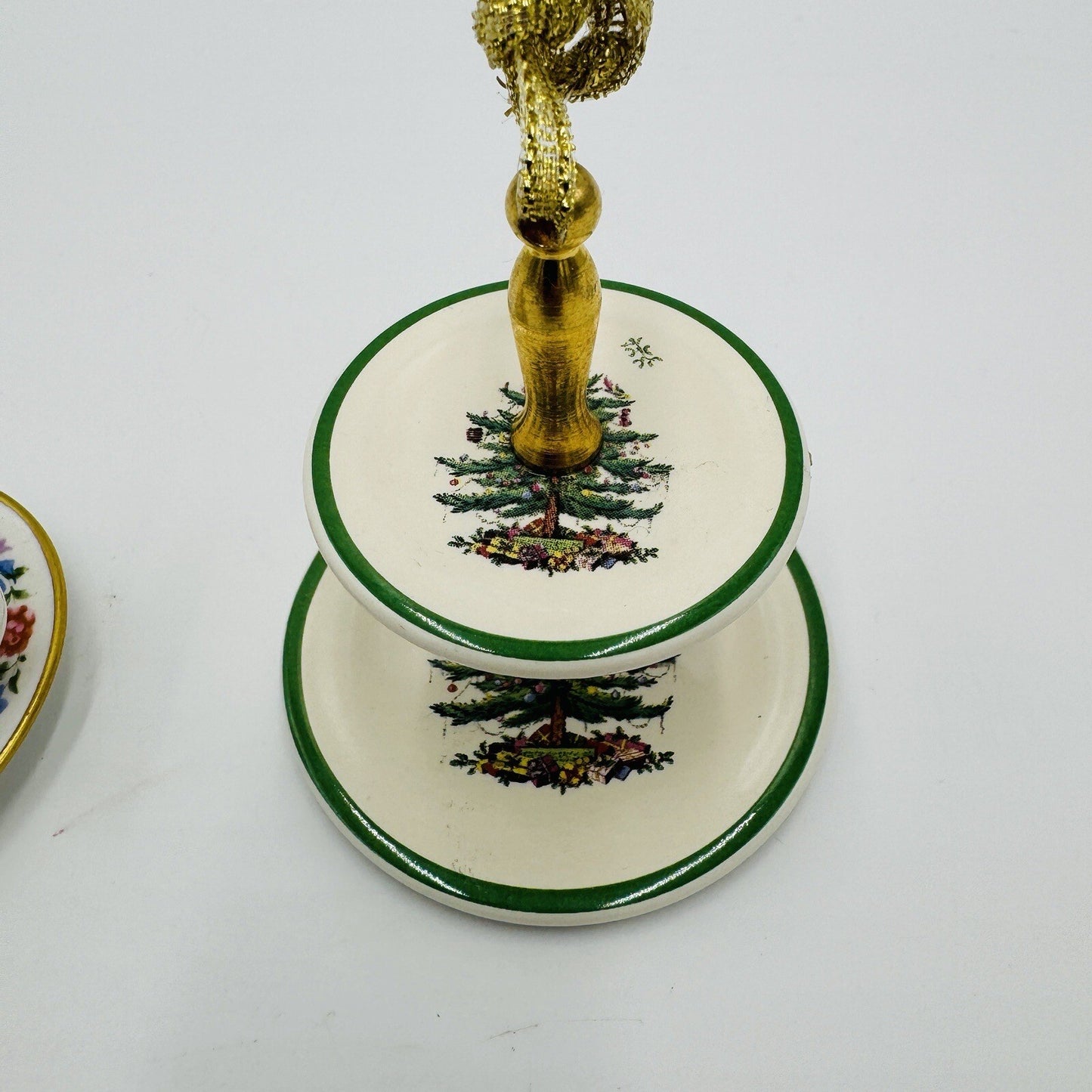 Spode Miniatures Teapot Plate 2 Tier Serving Tray Miniatures 2in Rare Vintage