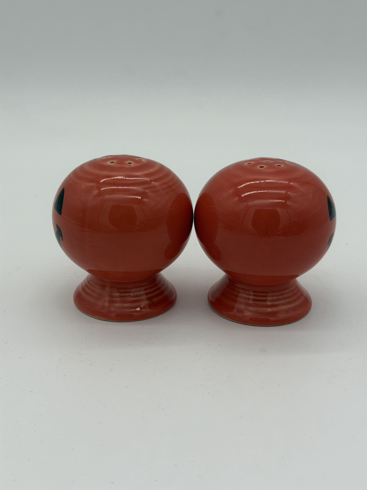 Fiesta Halloween Happy Pumpkin Jack-O-Lantern Orange Salt & Pepper Shakers