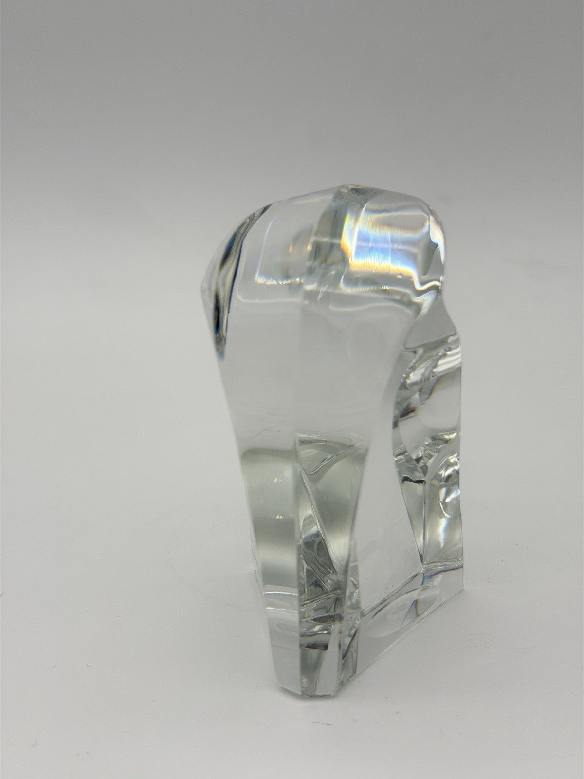Saint Louis St Louis France Art Crystal Eagle Head Paperweight 3.5" Figurine