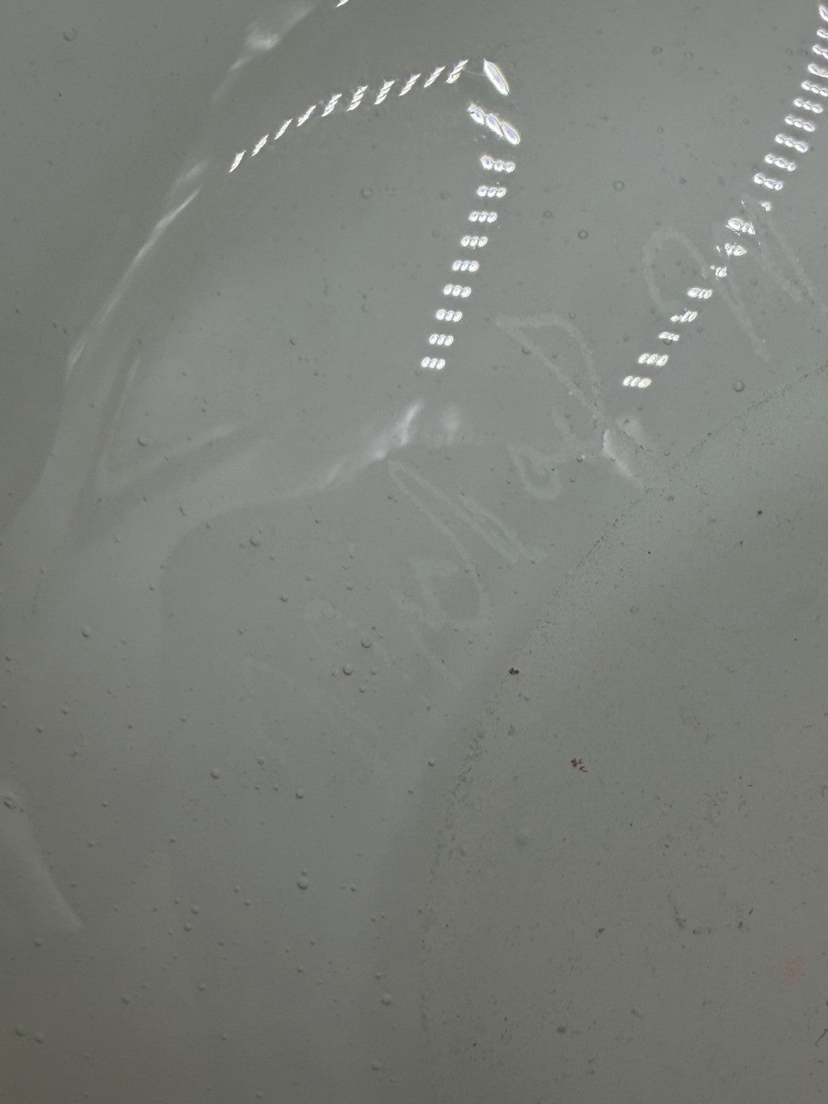 Michael Meilahn Studio art glass vase 1977 signed white drip design Vintage