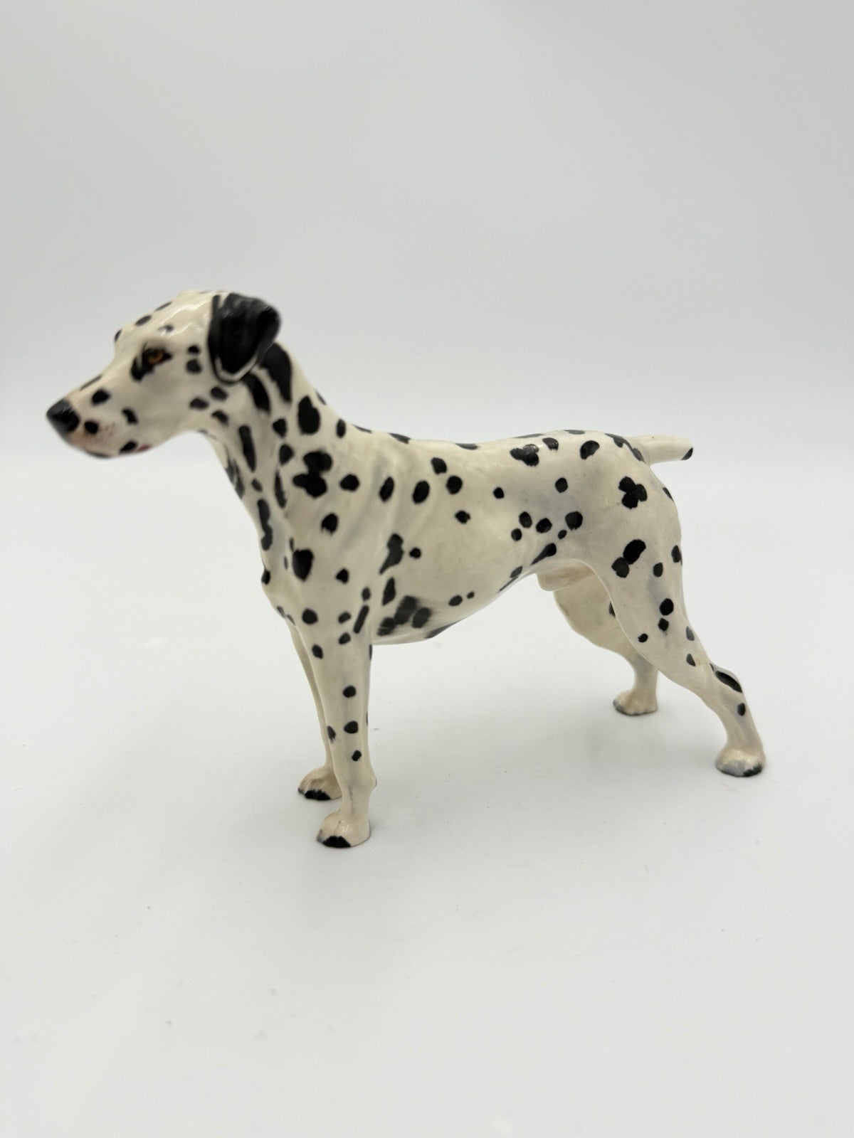 Vtg Royal Doulton Dalmatian Spotted Dog Porcelain Figurine England 4”Hx6”H Flaw