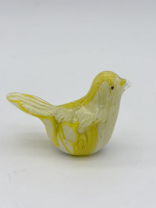 Murano Italy Art Glass Hand Blown Yellow Canary Bird Figurine