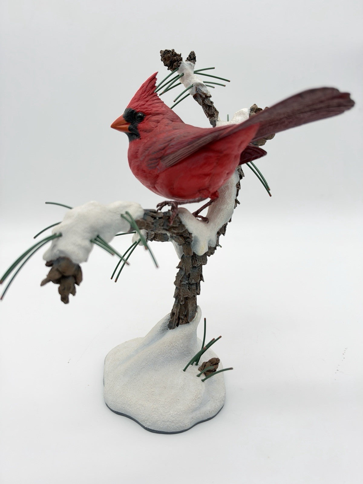 The Danbury Mint Winters Jewel Red Cardinal Bird Figurine Bob Guge Figurine