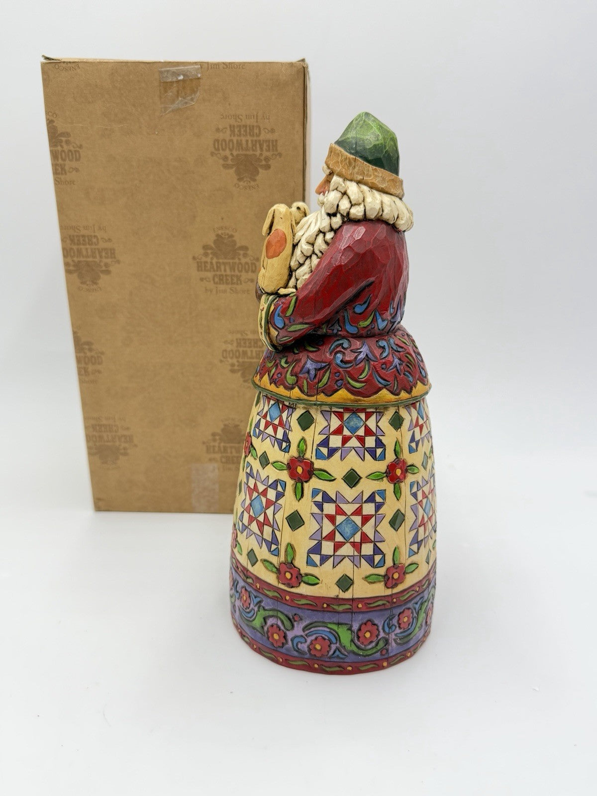 Jim Shore Santa Best Friend Dog & Cat Christmas Santa Figurine 10”H