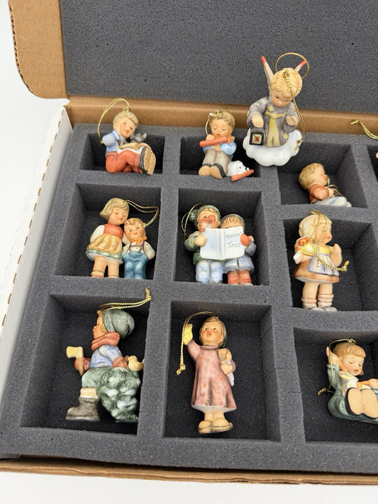 Goebel Berta Hummel Studio Christmas Ornaments Set 13 Pieces Porcelain