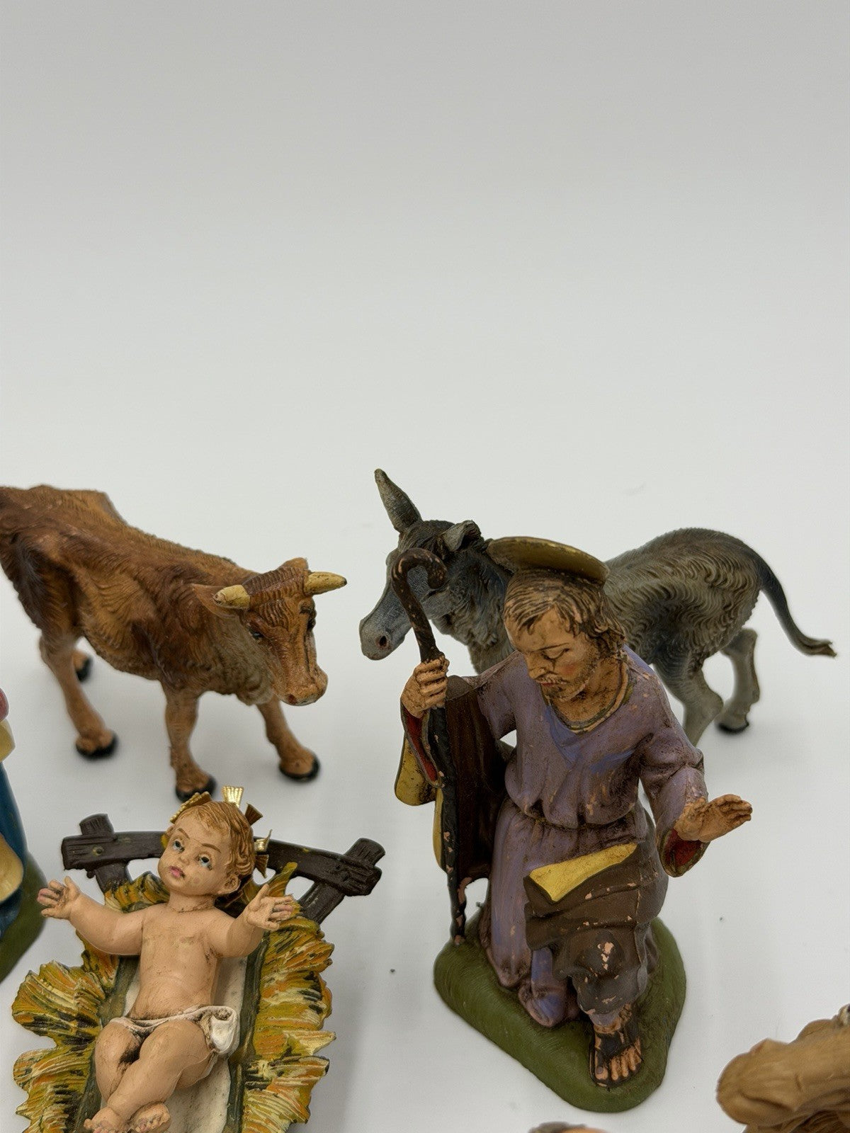 Vintage Depose Italy PVC Nativity Set 22 Pieces Mary Joseph Jesus Wise Men