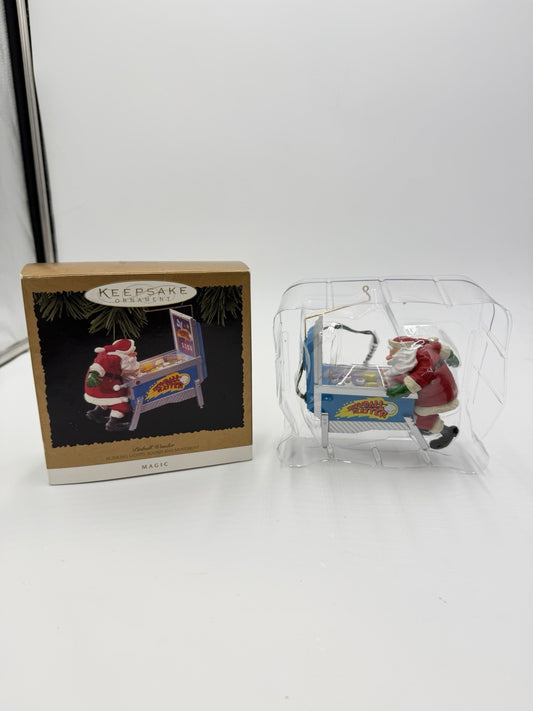 Vintage 1996 Hallmark Ornament Pinball Wonder Lights Sound Movement Tested Works