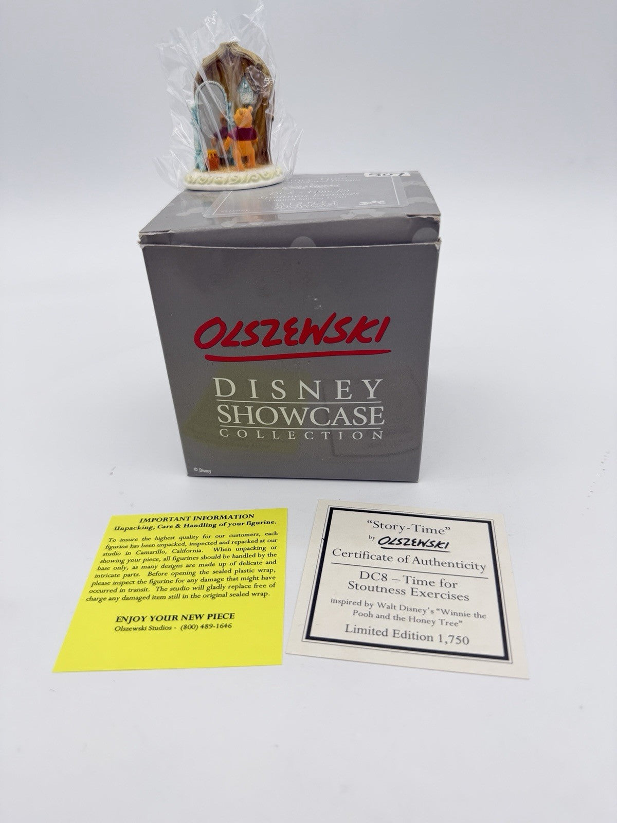 Disney Winnie Pooh Time For Stoutness Excercises Olszewski Signed Sealed Figurin