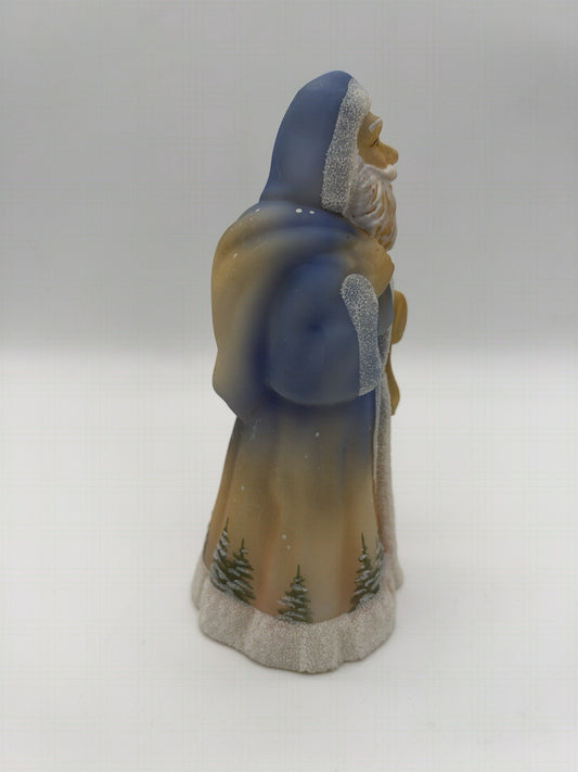 Fenton Art Glass Blue Burmese Santa Limited Edition 5560 Christmas 7.5” USA Vtg