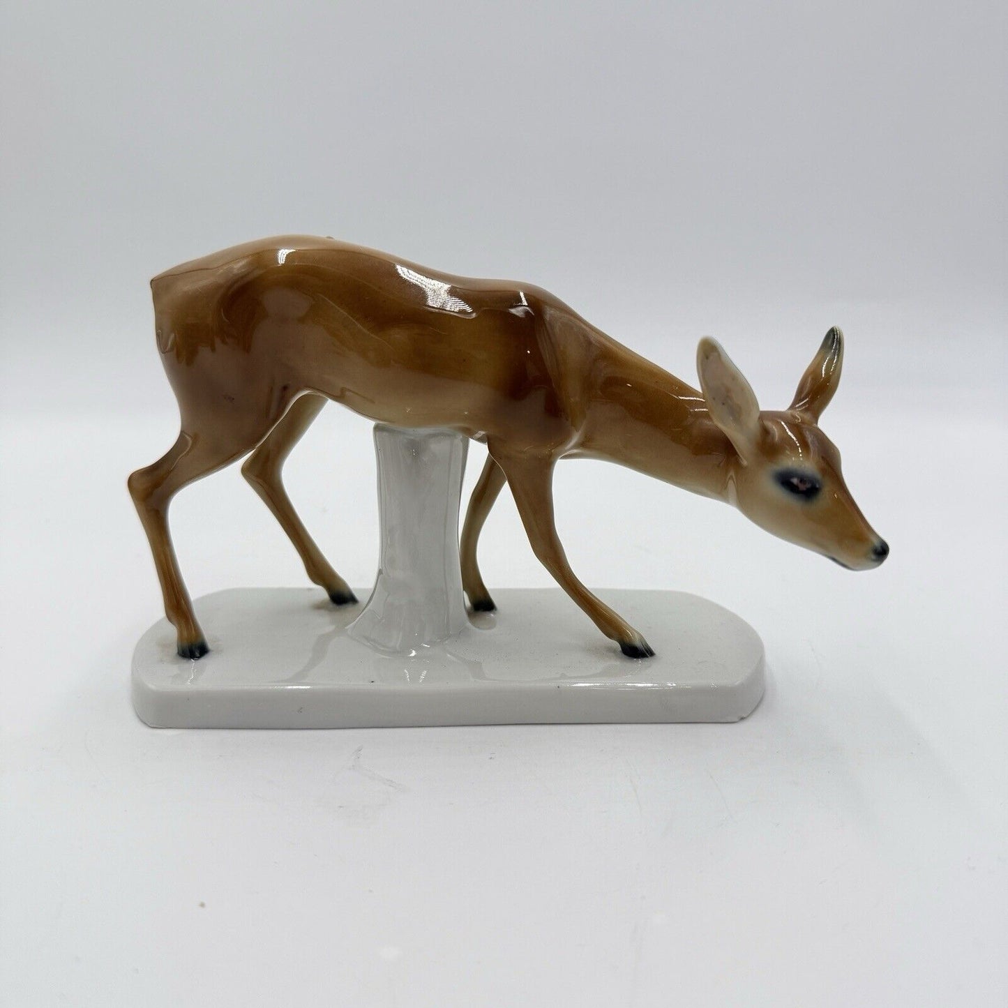 Hummel Incised Stamped Crown Porcelain 1935 Glazed Deer Figurine Antique Germany