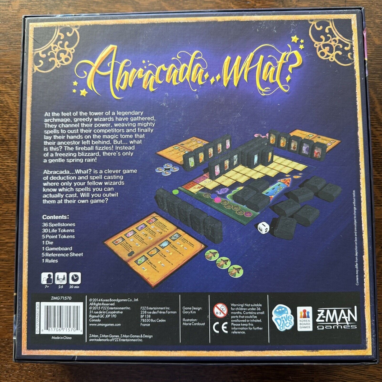 Z-Man Board Game Abracada...What? Box 2014 Deduction 2-5 Players