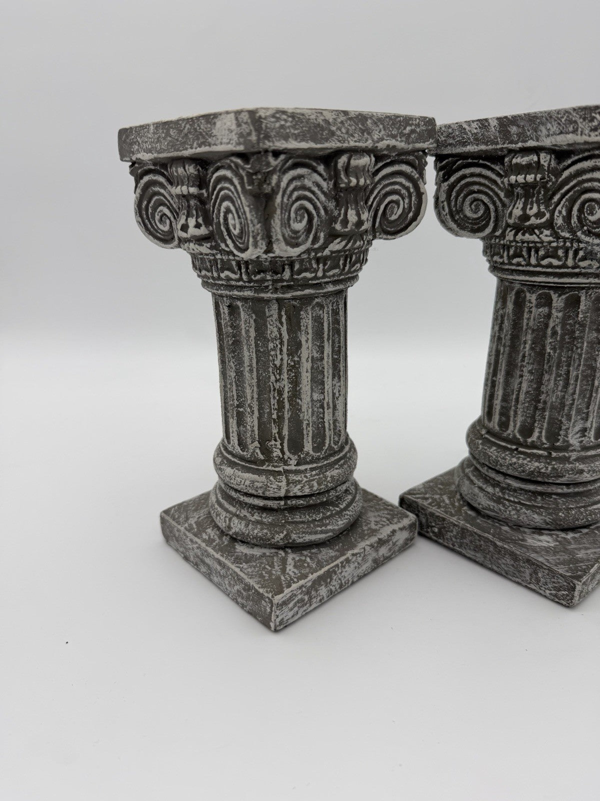House Parts USA Solid Concrete Roman Pillar Mini Statue Pedestal 8” H