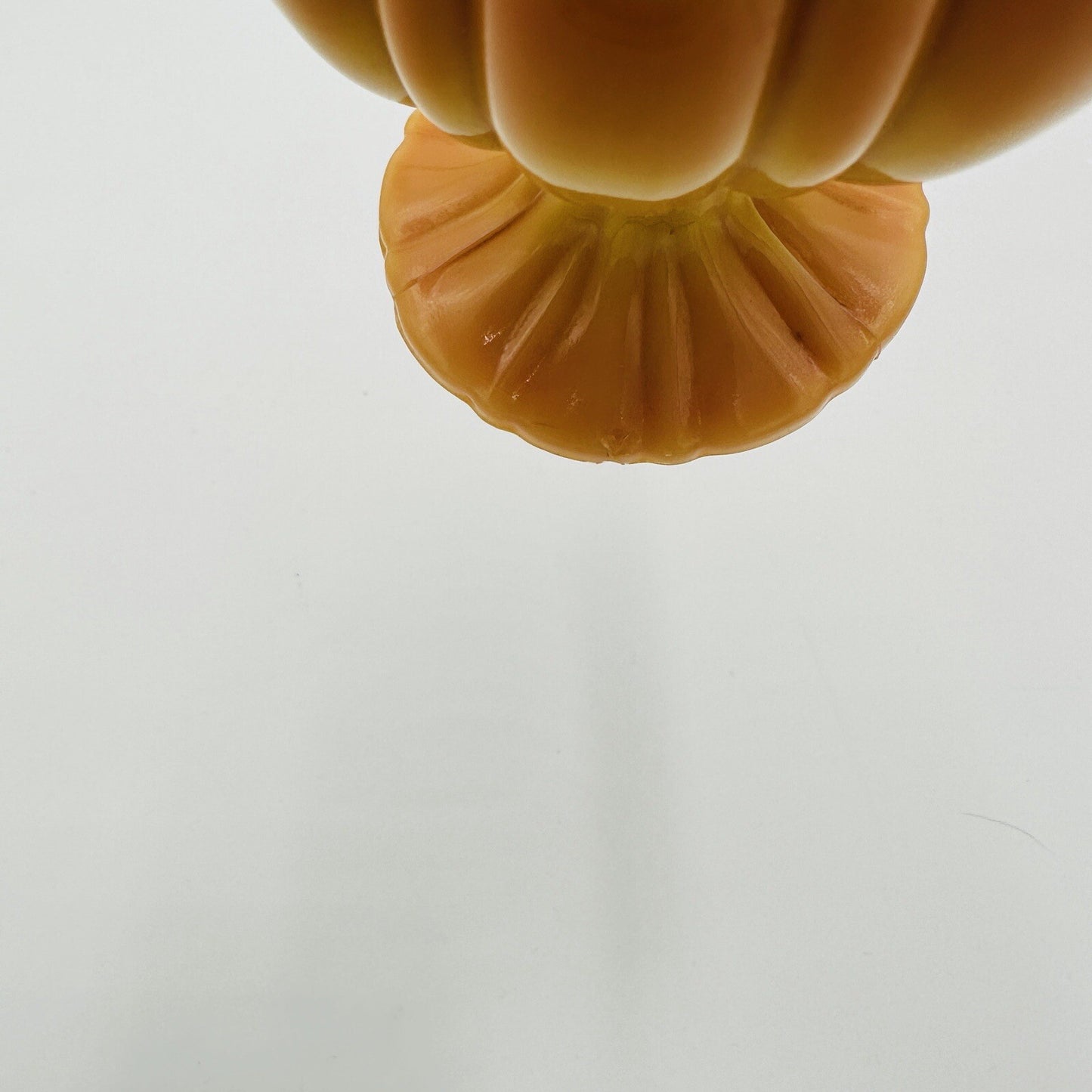 LE Smith Vase Bittersweet Swung Glass Orange 16.5in Tall MCM Floor Large Vintage