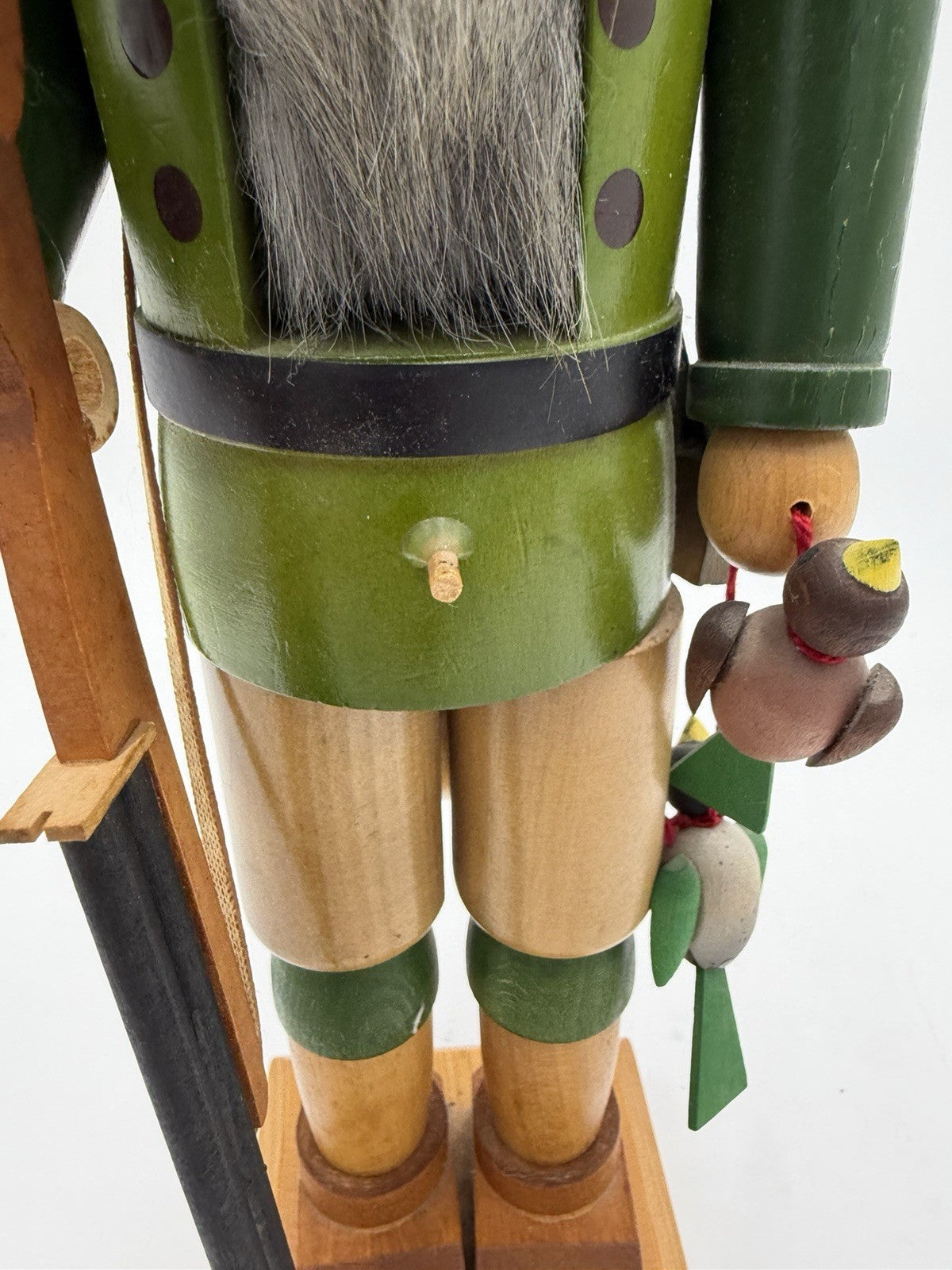 Authentic Steinbach Germany Wooden Bird Hunter 15" Nutcracker Painted Carved