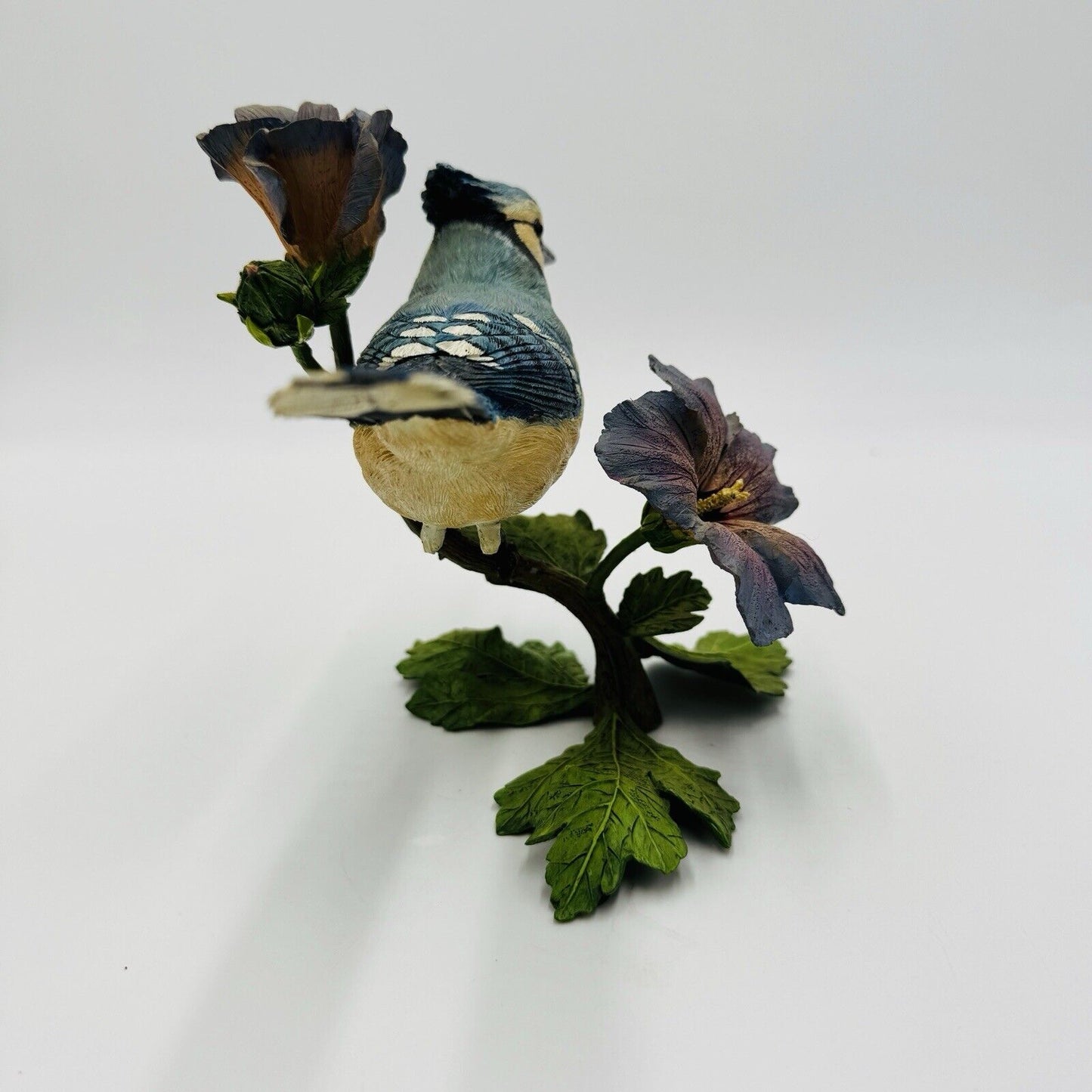 The Danbury Mint Collection Blue Jay Bird Figurine Glimpse of Summer by Bob Guge