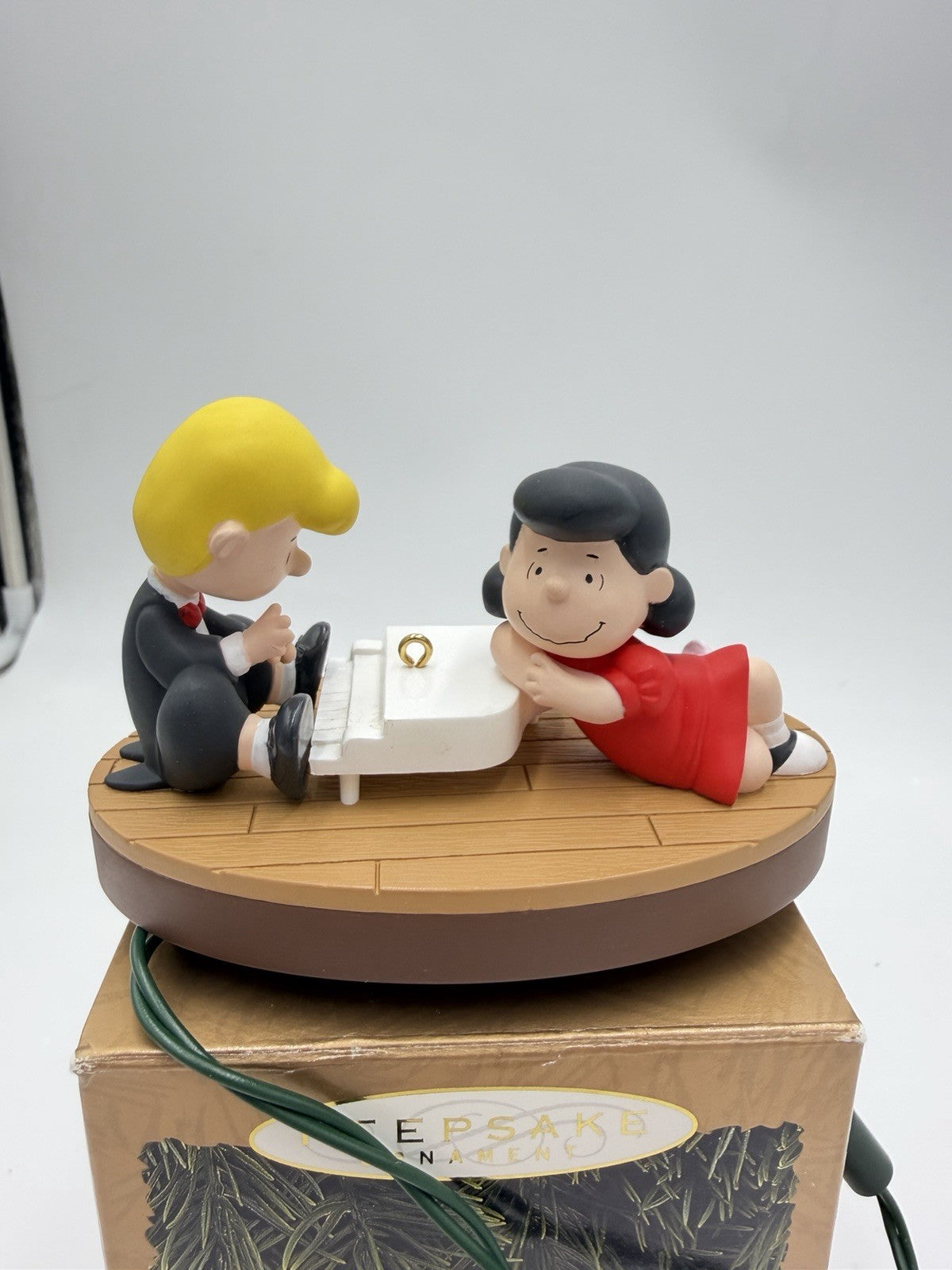 Hallmark Peanuts Schroeder and Lucy 1996 Magic Music Christmas Ornament Piano