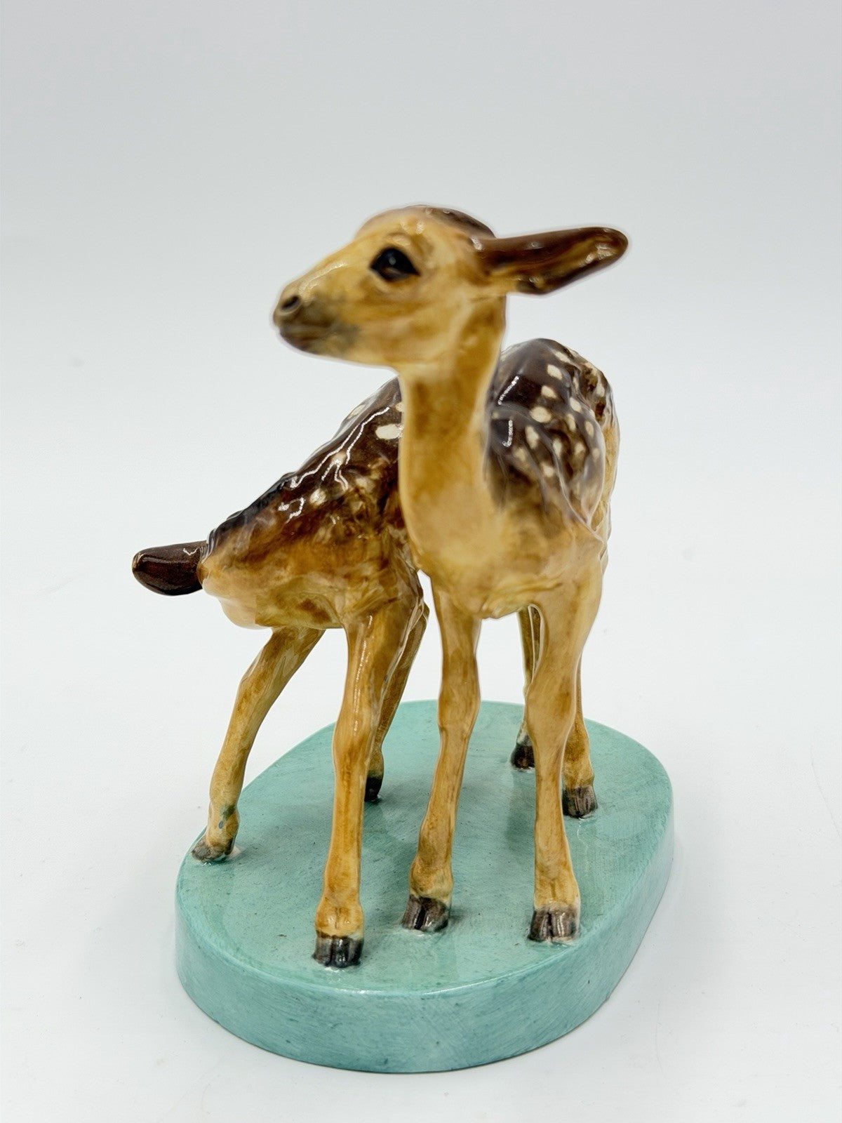 Rare Royal Worcester porcelain figurine Young Spotted Deer by Doris Lindner
