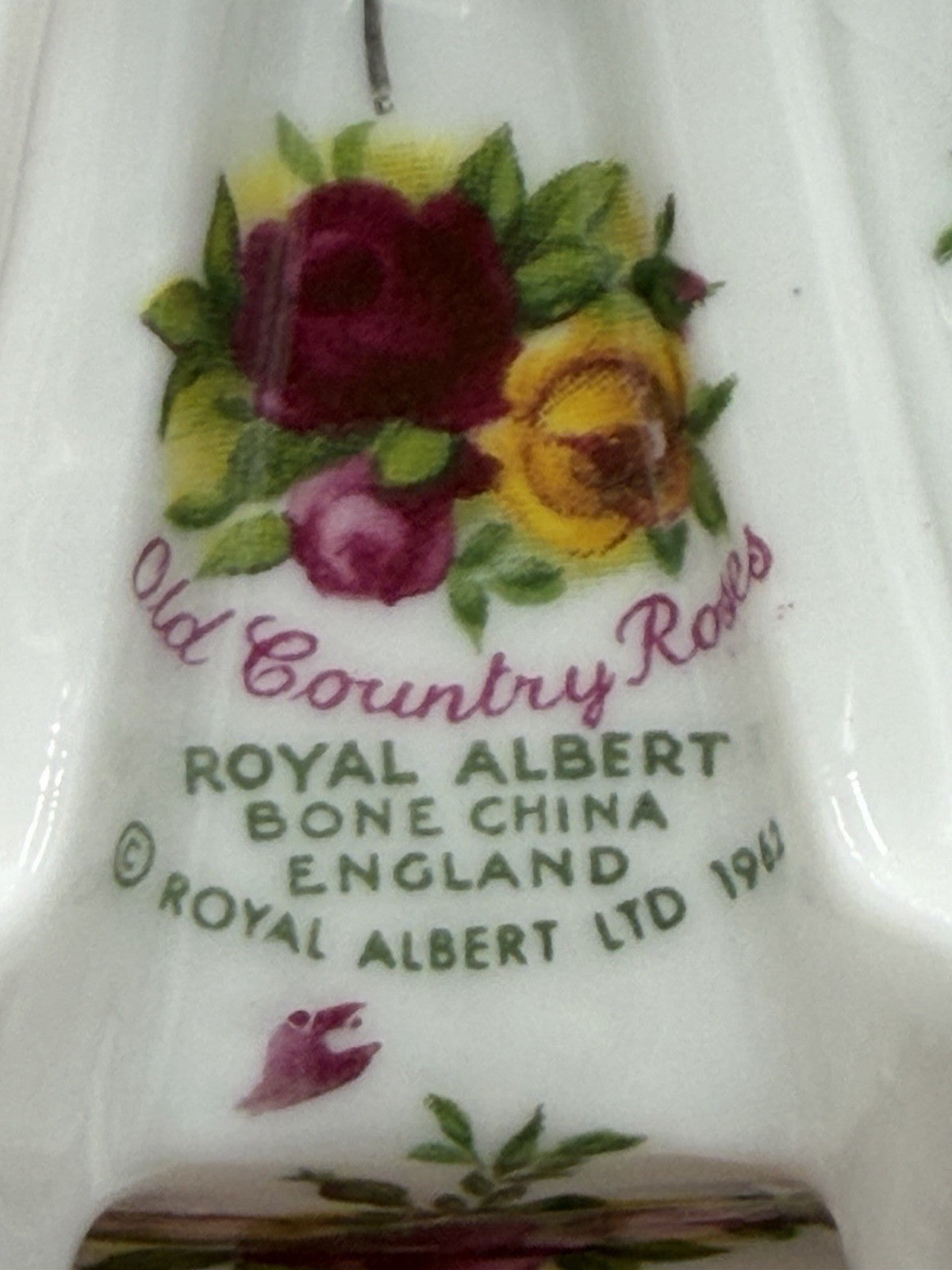 Royal Albert Old Country Roses Wheelbarrow W/ Flowers Figurine Hand Painted 2”