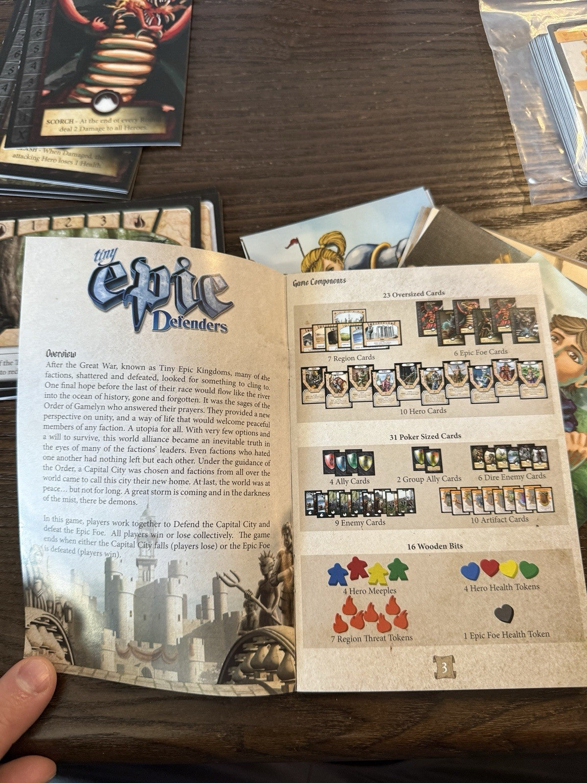 Tiny Epic Defenders - 1st Edition Deluxe Components 2014 Board Game 1-4 Players