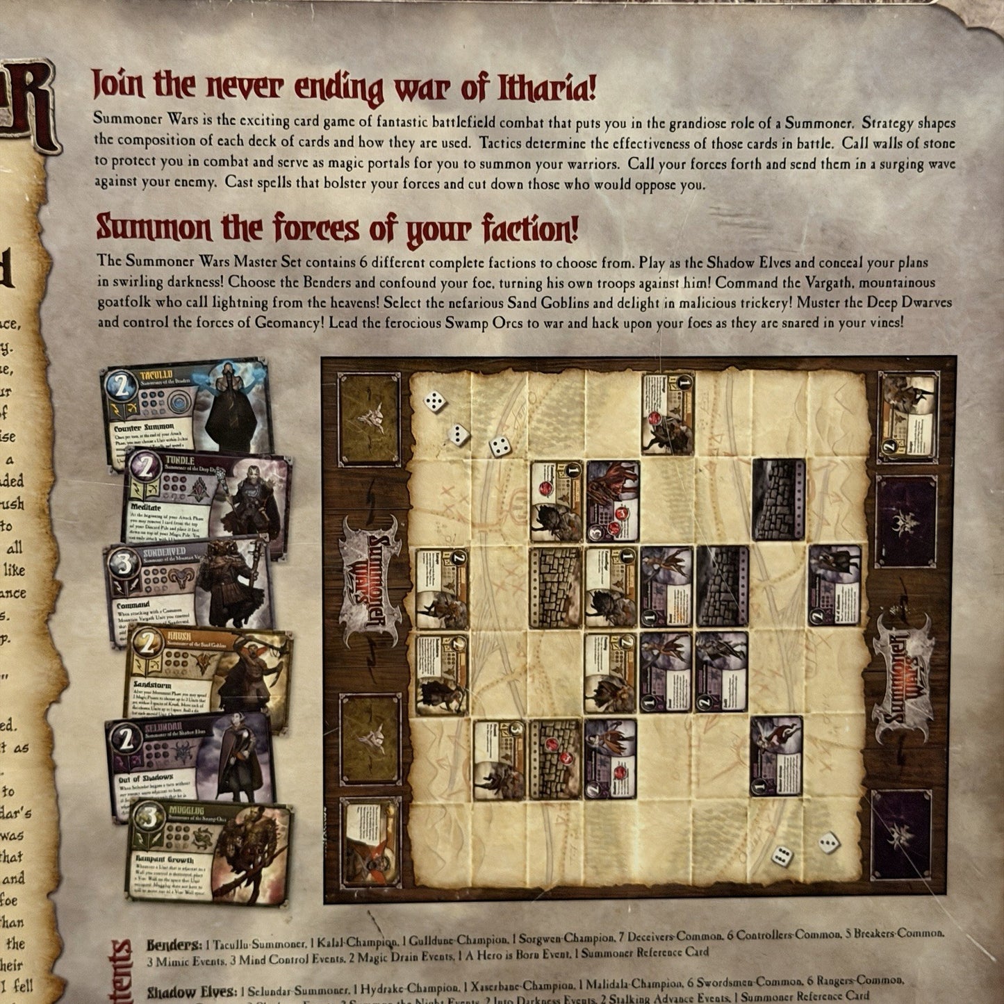 Summoner Wars Master Set Board Game New Open Box Complete Plaid Hat Games