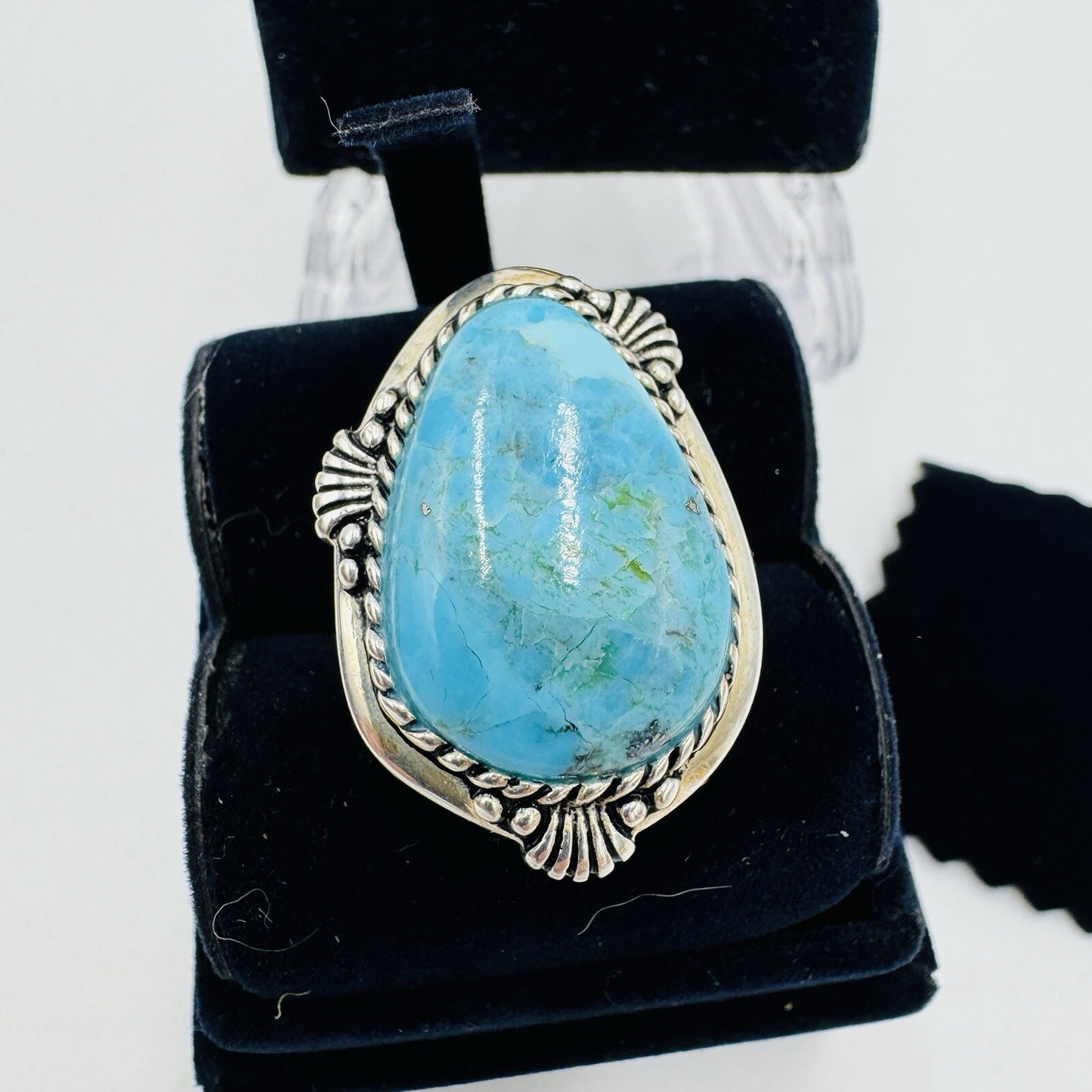 Stauer Sedona Turquoise Sterling Silver Women Ring Size 7 Arizona