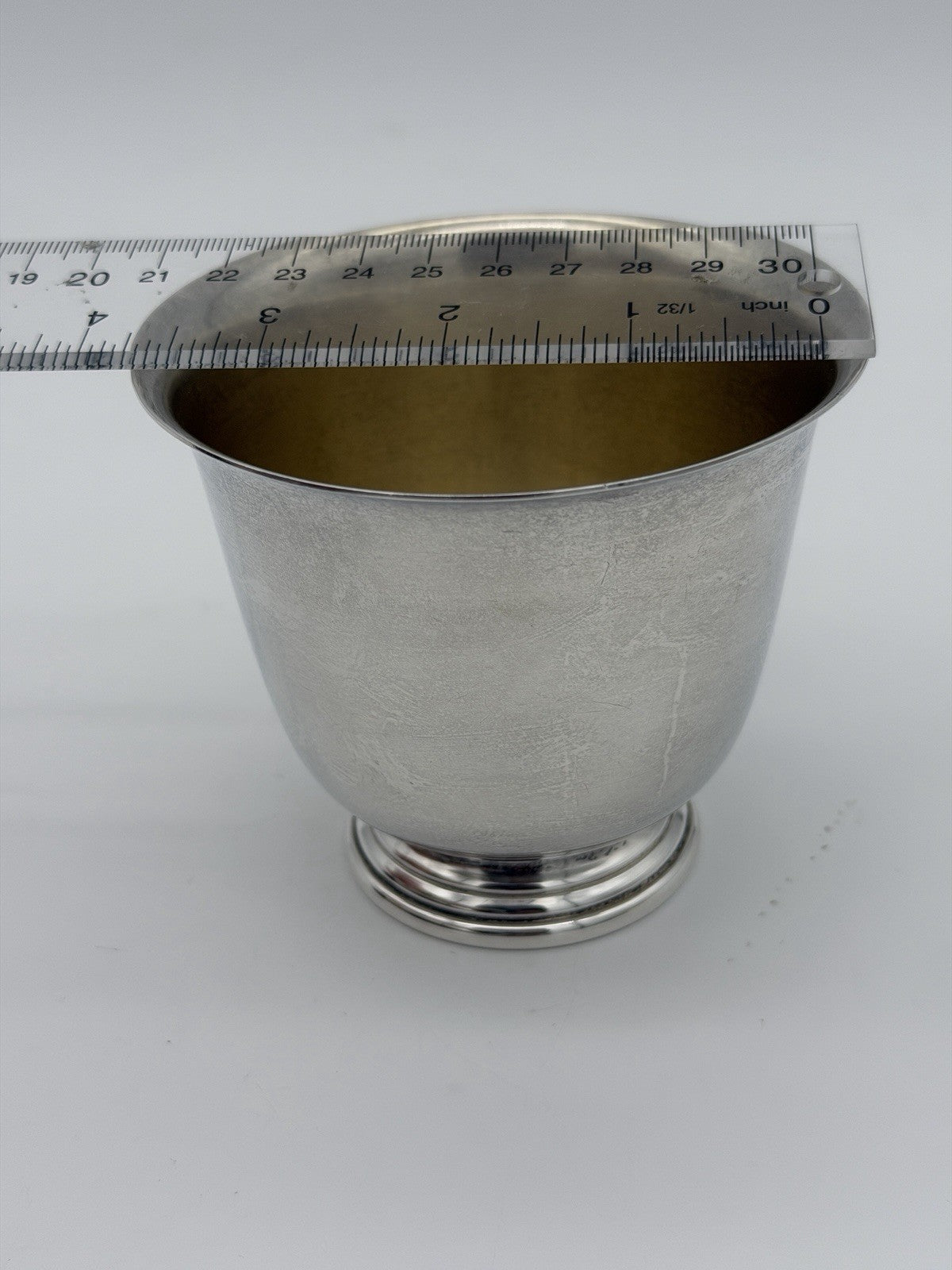 antique Watrous sterling silver 925 footed cup /bowl 132g 3.4”H