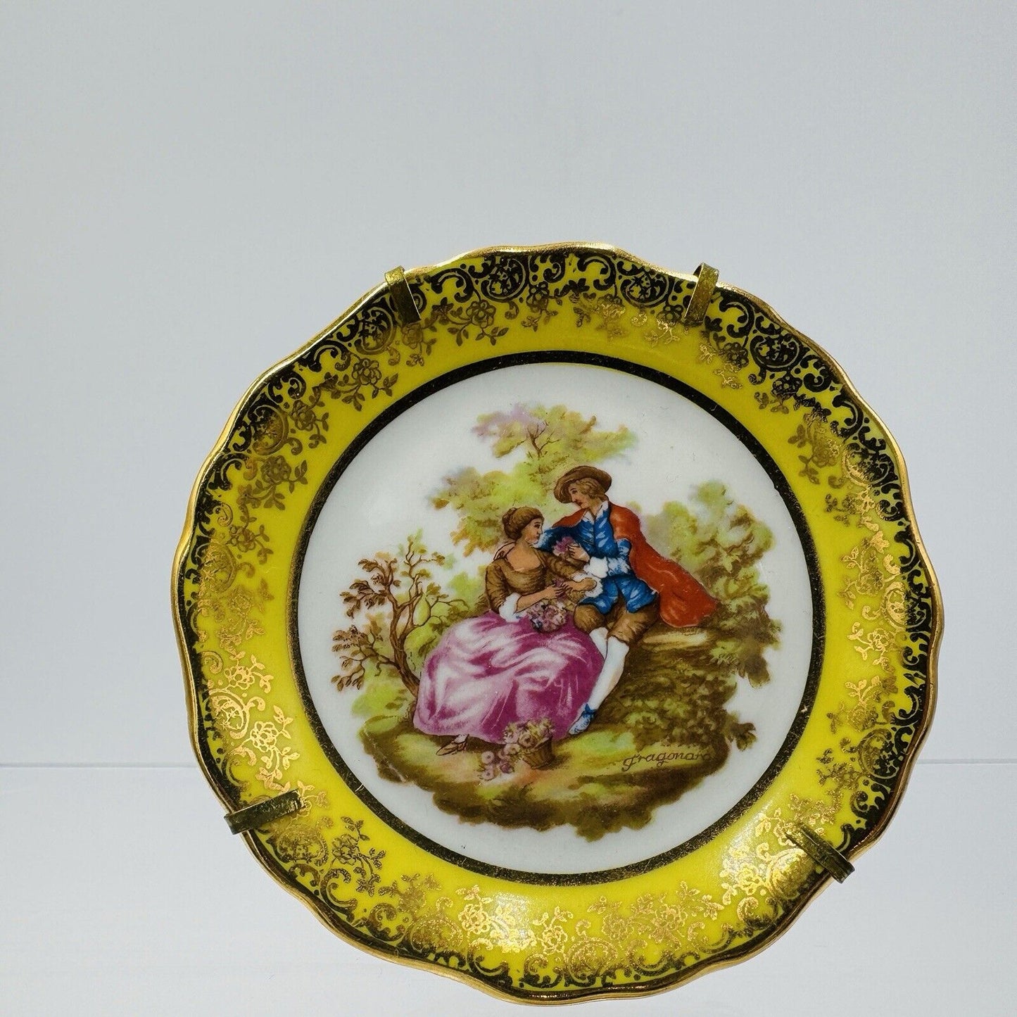 Limoges France Porcelain Painted Vintage Miniatures Lot Plates Vase