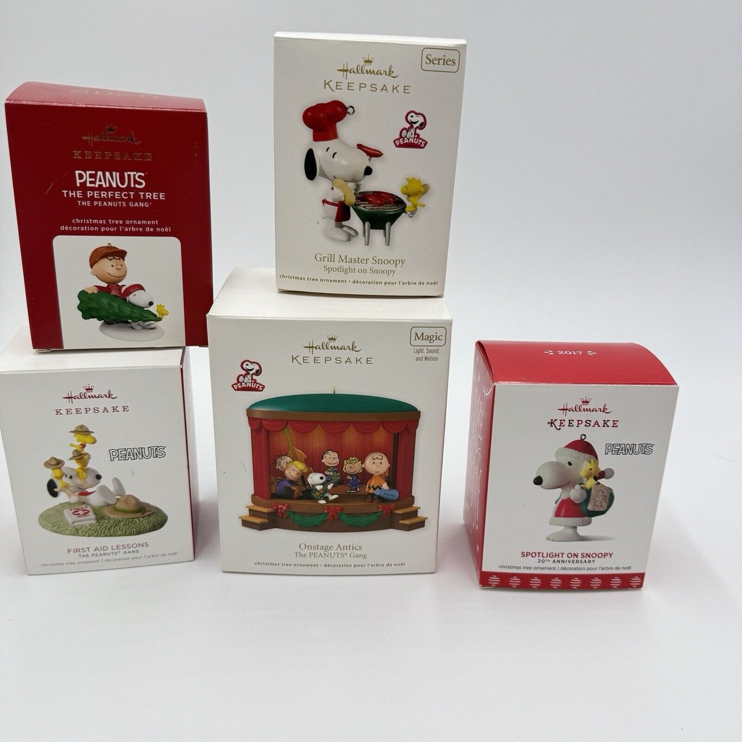 Hallmark Keepsake Peanuts Snoopy Christmas Ornaments Set